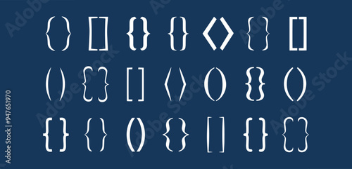 Bracket and quote mark set