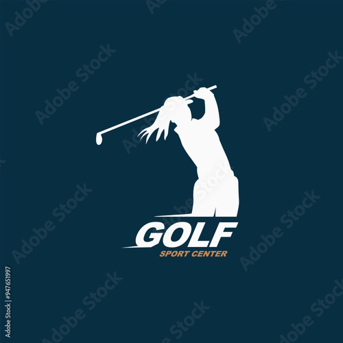 Golf Sport Center Logo Vector