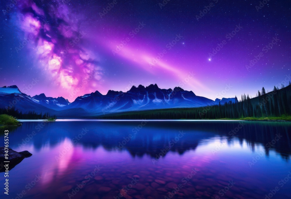 stunning celestial wonders illuminating serene landscape under starry night sky, stars, beauty, scenery, clouds, illumination, moon, reflection, light stunning celestial wonders illuminating serene landscape under starry night sky, stars, beauty, scenery, clouds, illumination, moon, reflection, light