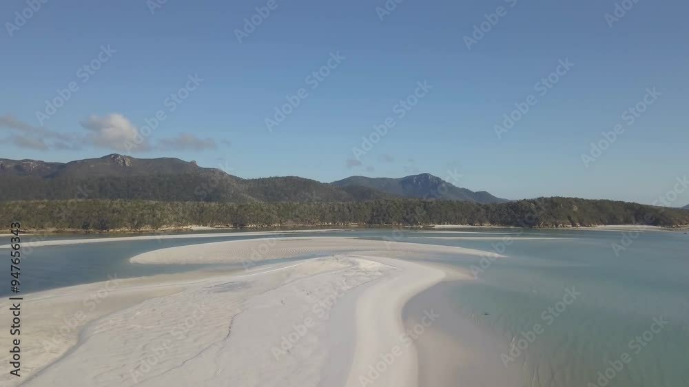 Aerial view of whitehaven beach with clear water and pristine sand, whitsundays islands, australia. Aerial view of whitehaven beach with clear water and pristine sand, whitsundays islands, australia.