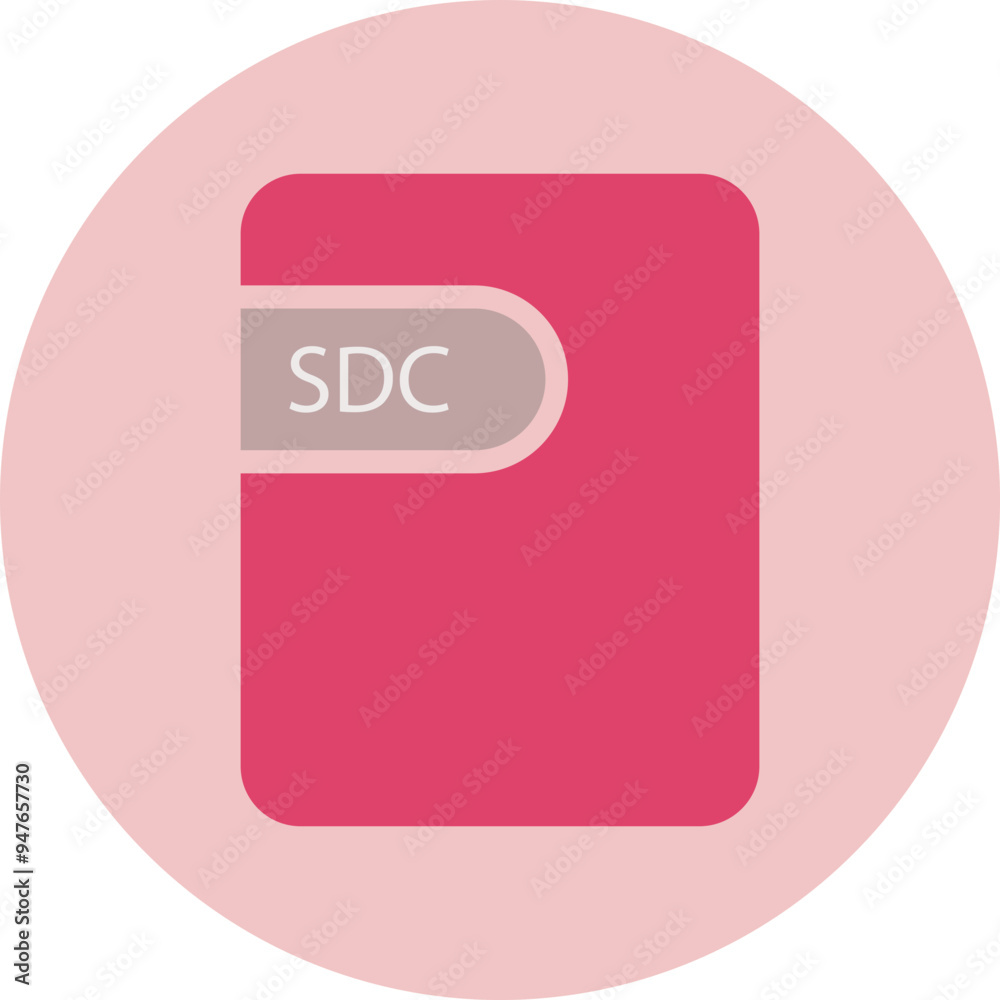 SDC File icon black shadow with rounded corners in circular shape SDC File icon black shadow with rounded corners in circular shape