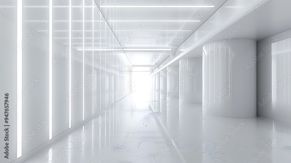 Minimalist White Room with Sunlight Minimalist White Room with Sunlight