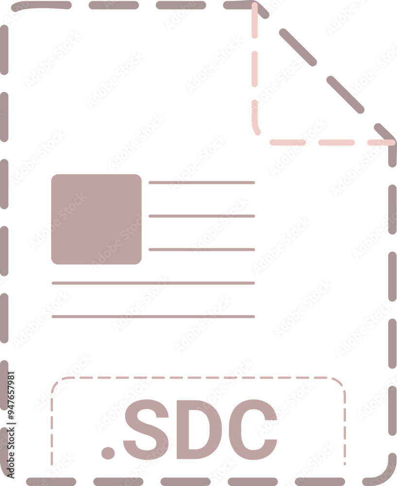 SDC File icon minsk dashed rounded outline SDC File icon minsk dashed rounded outline