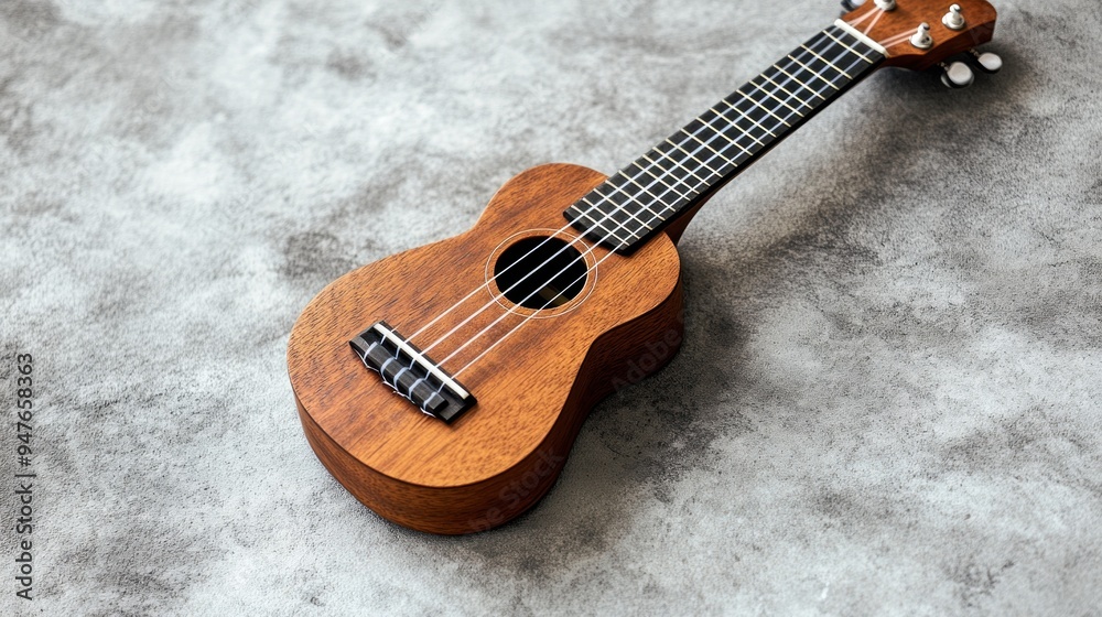 Fototapeta premium Ukulele on Concrete Surface