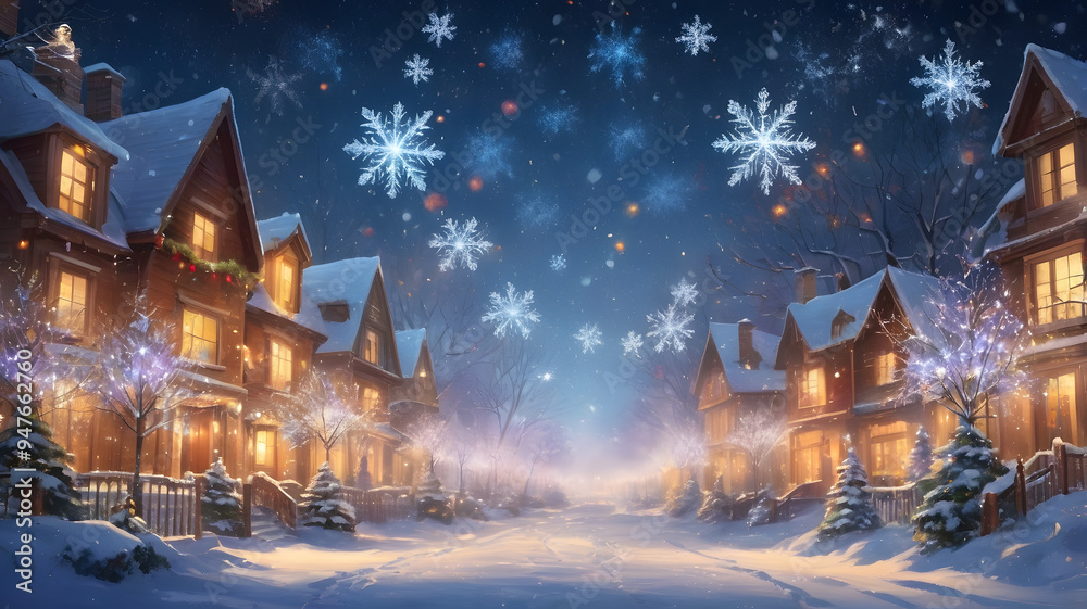 christmas night in the city, ai generated christmas night in the city, ai generated