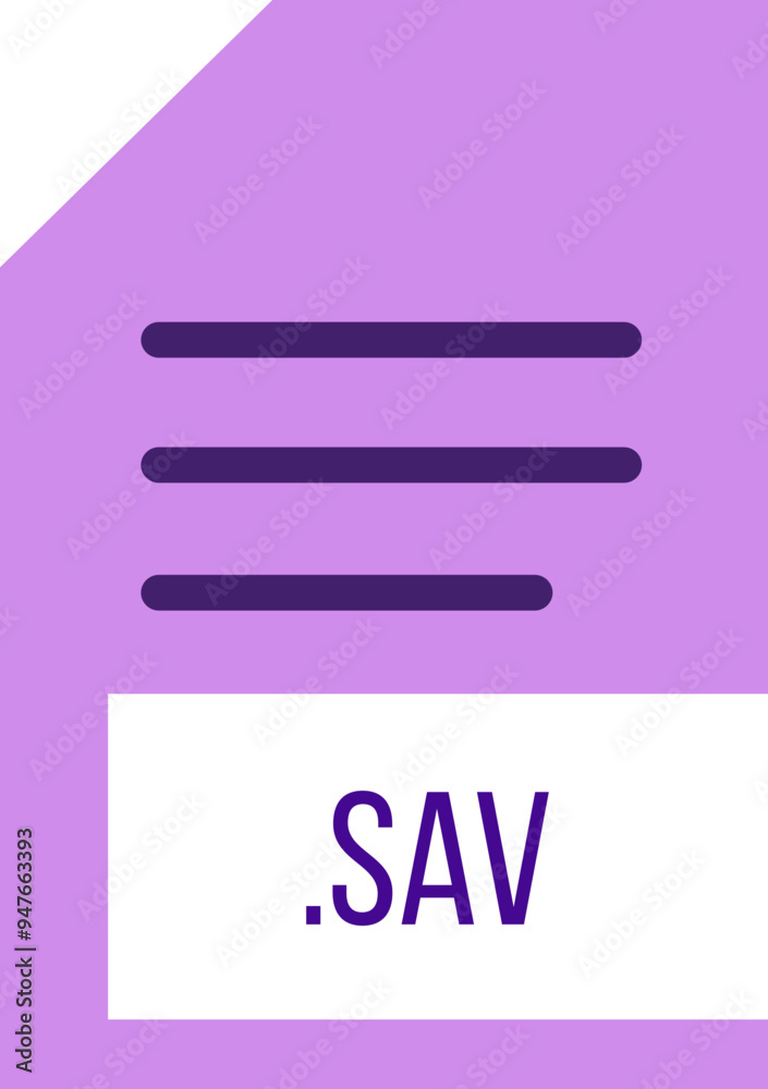 SAV File extension icon minimal colro fill SAV File extension icon minimal colro fill