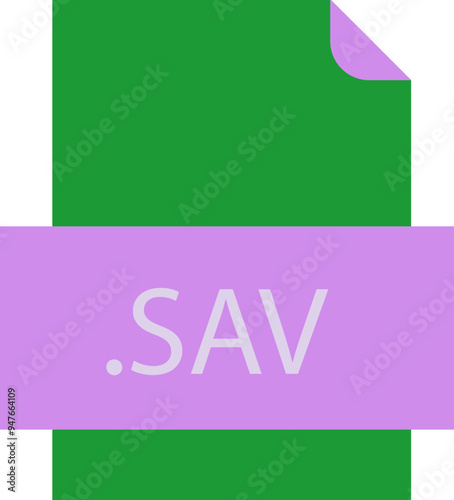 SAV File icon fill crisp corners with doted lines