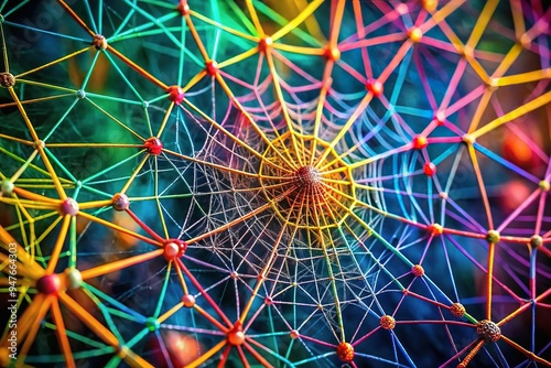 Vibrant lines intertwine, creating a rich tapestry of color, light, and texture, revealing the intricate beauty of the human experience.