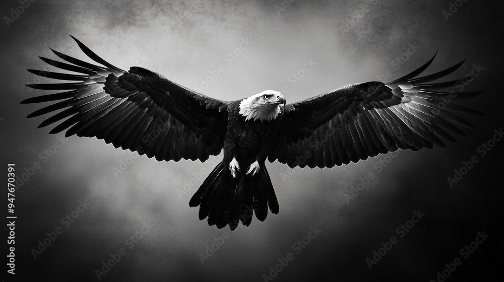 Obraz premium black and white eagle photography
