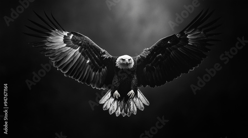 black and white eagle photography