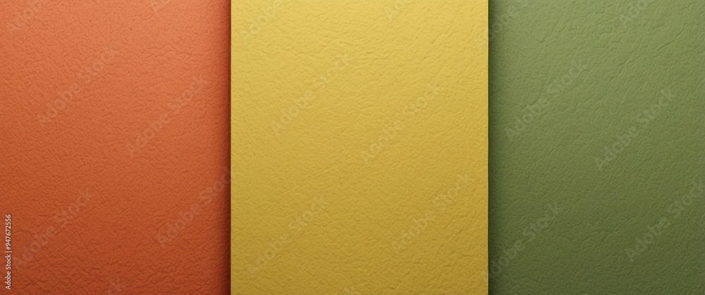Fototapeta premium Textured Vertical Panels in Orange, Yellow, and Green