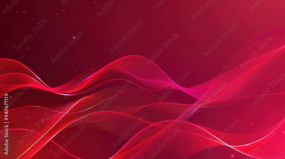 Obraz premium Abstract Red Wave Background