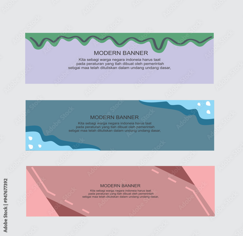 Set Modern Banner Vector Set Modern Banner Vector