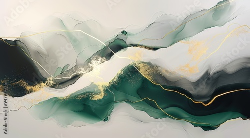 Wallpaper Mural Abstract art with gold Torontodigital.ca