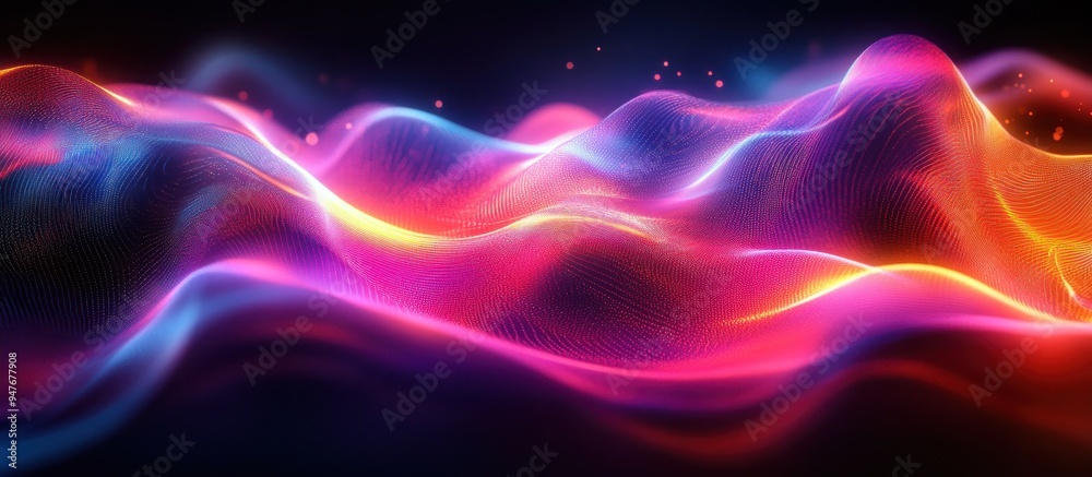 Obraz premium Abstract Neon Wave