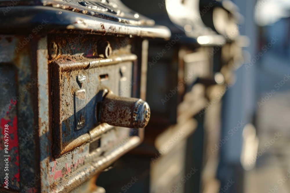 Secure Mail Collection: Close-up of Hand Receiving Incoming Postal Delivery