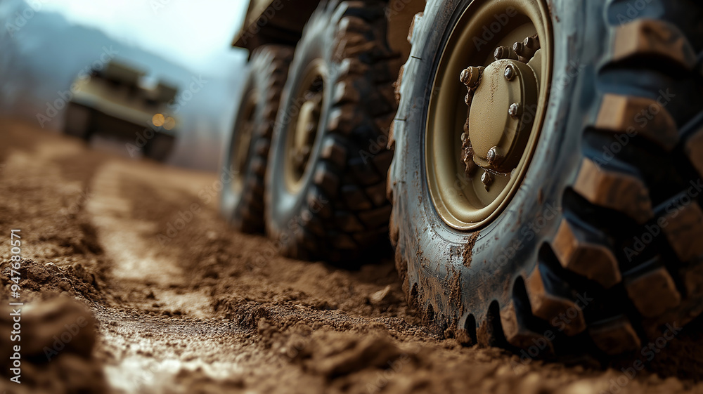 A detailed image showcasing the rugged treads and wheels of a tank, highlighting its durability and capability to traverse tough terrains. A detailed image showcasing the rugged treads and wheels of a tank, highlighting its durability and capability to traverse tough terrains.