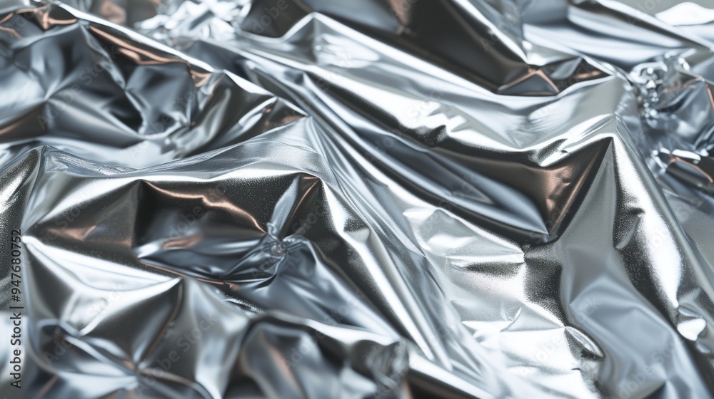 Silver Foil Waves: Abstract Texture and Pattern Background Silver Foil Waves: Abstract Texture and Pattern Background