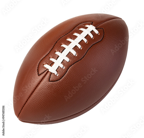 Leather American football ball Isolated on transparent background. png file