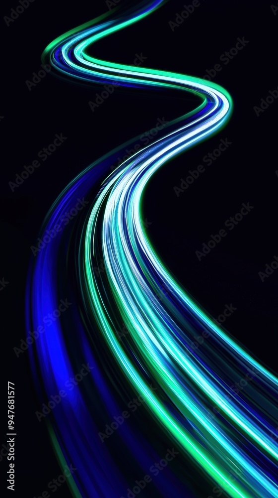 Abstract blue and green lights Abstract blue and green lights