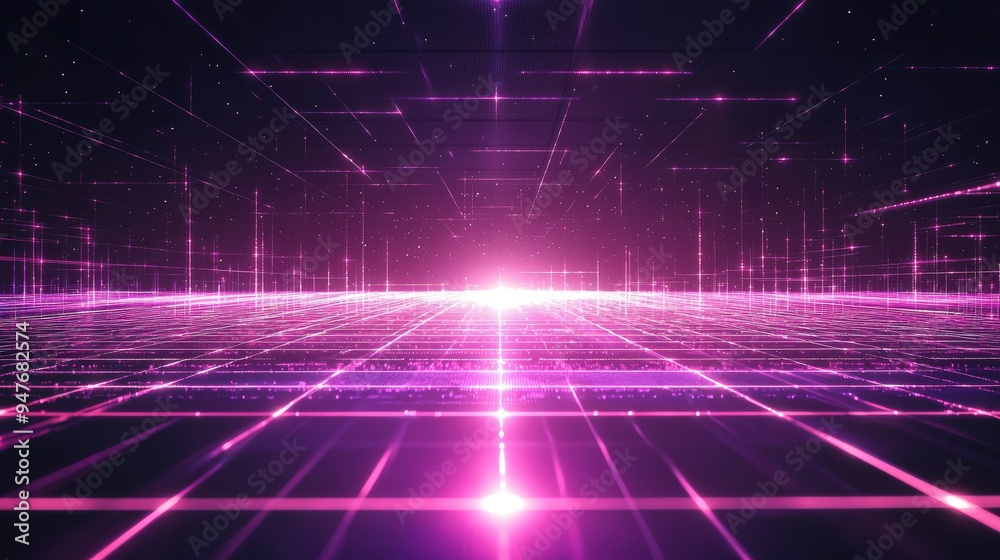 Abstract grid with pink glow Abstract grid with pink glow