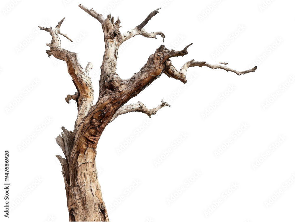 A gnarled, weathered tree with twisted branches, showcasing natural textures and shapes. A gnarled, weathered tree with twisted branches, showcasing natural textures and shapes.
