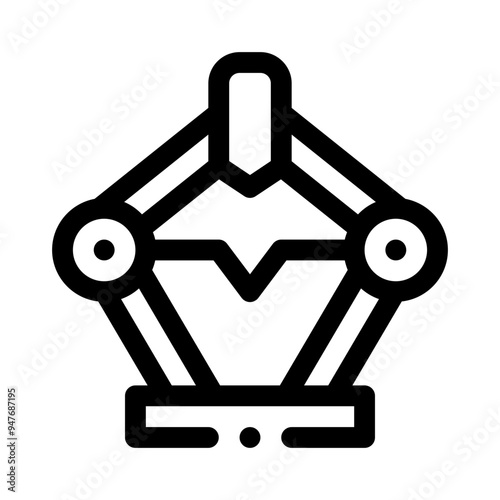 car jack line icon