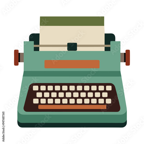 Illustration of Typewriter Isolated on white