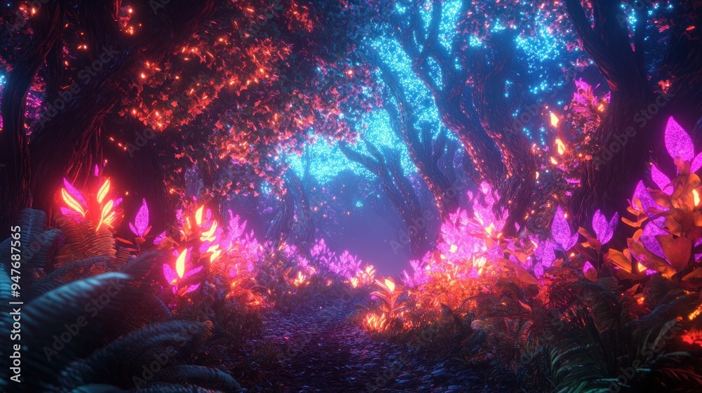 Glowing Forest Path Glowing Forest Path