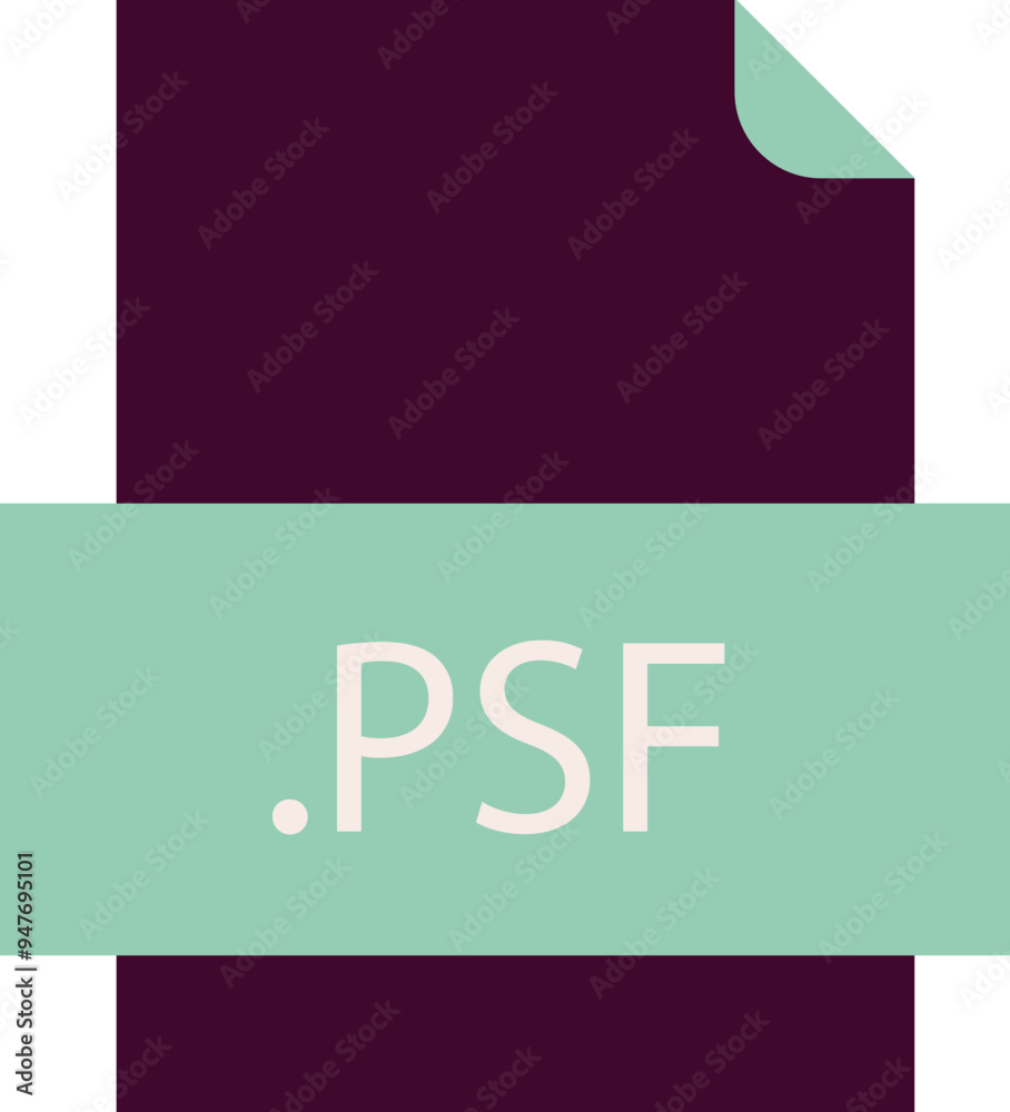PSF File icon fill crisp corners with doted lines PSF File icon fill crisp corners with doted lines