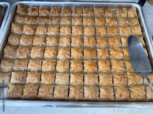 Tray of traditional greek pastries