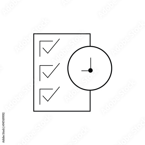 Document Checklist Note Vector Icon