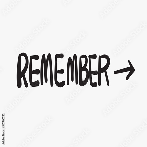 Remember Doodle English Calendar Reminder Lettering Memo Calendar Sticker