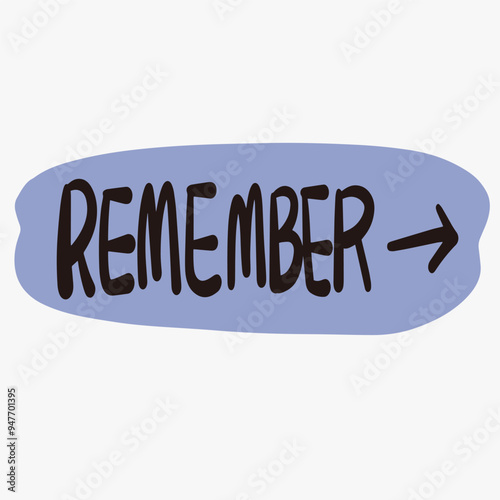 Remember Doodle English Calendar Reminder Lettering Memo Calendar Sticker
