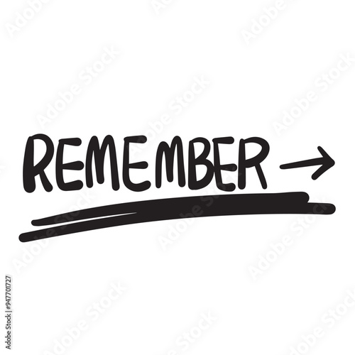 Remember Doodle English Calendar Reminder Lettering Memo Calendar Sticker