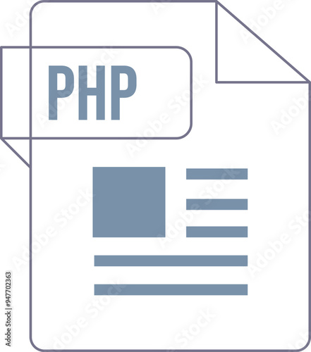 PHP file icon with symbols