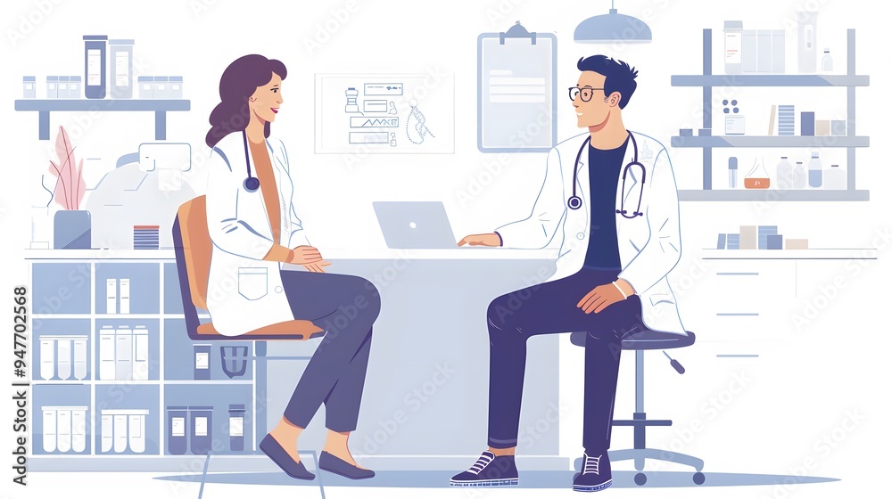 Fototapeta premium Doctor Consultation in a Medical Office