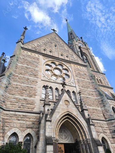 Photography The Nordic Museum or Nordiska Museet, located on Djurgarden Island in Stockholm,