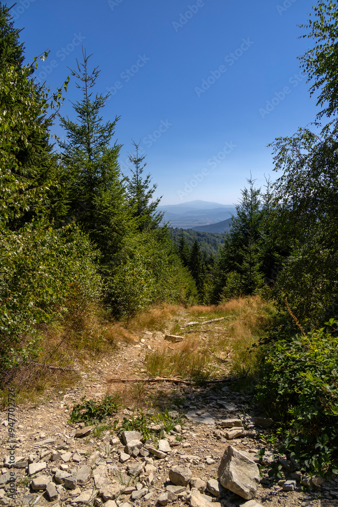 Mountainous mountain landscape on a hot summer day in late summer Mountainous mountain landscape on a hot summer day in late summer