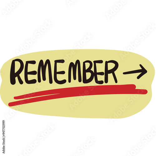 Remember Doodle English Calendar Reminder Lettering Memo Calendar Sticker