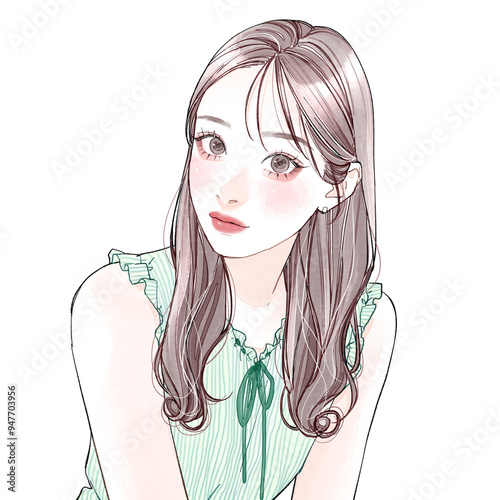 耳を傾ける女性