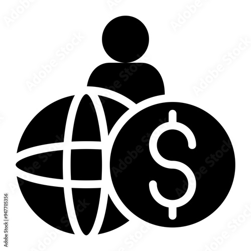 triple, planet, people, profit, business solid or glyph icon