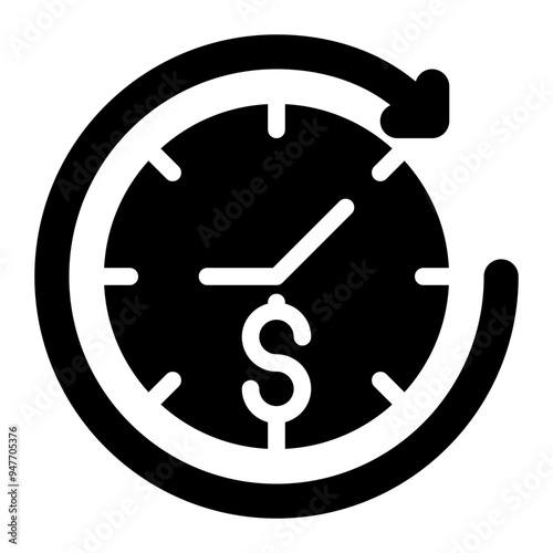turnover, sales, period, business solid or glyph icon