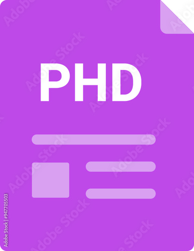 PHD file icon with symbols