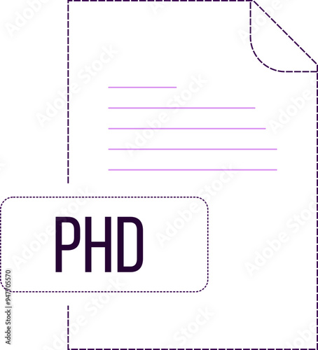 PHD icon black dashed outline v1