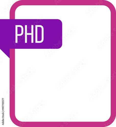 PHD File rectangular icon