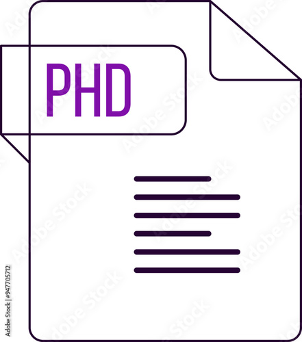 PHD ip icon black outline