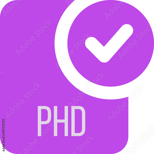 PHD ip file icon with black checked mark