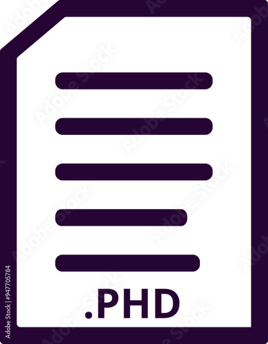 PHD line document icon