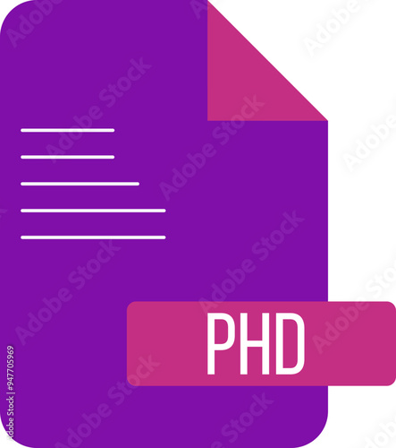 PHD File extension icon with symbol